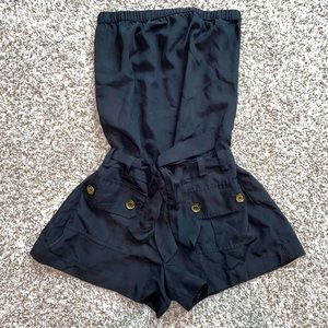 EXPRESS ROMPER Black With Tie & Pockets Size 2